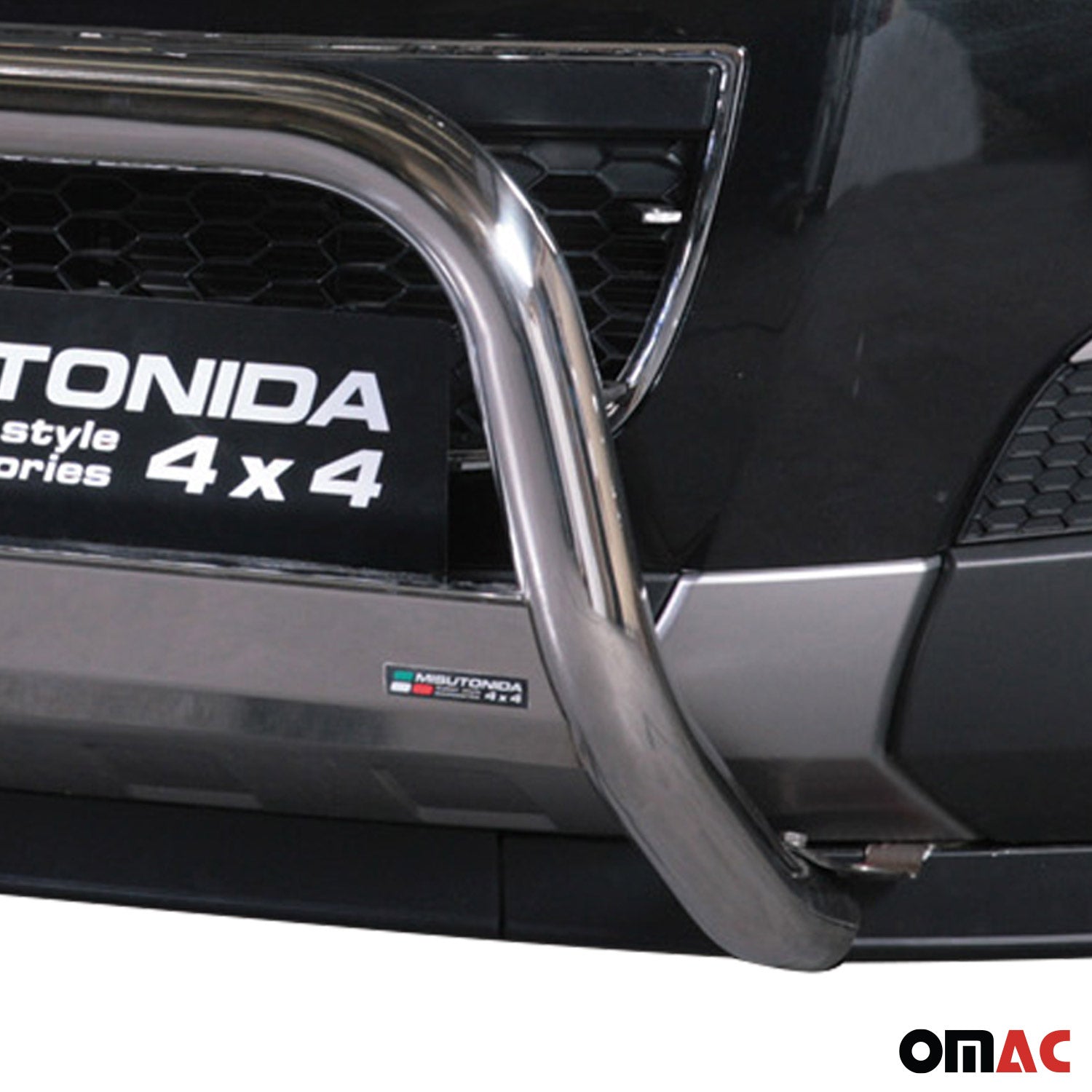 Bull Barra Frontal para Chevrolet Captiva 2011-2016 Plata Brillante Acero 1Pza