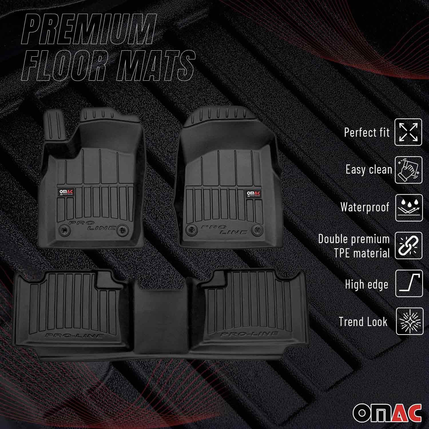 OMAC Premium Alfombrillas De Coche para Jeep Grand Cherokee 2016-2022 TPE 3x