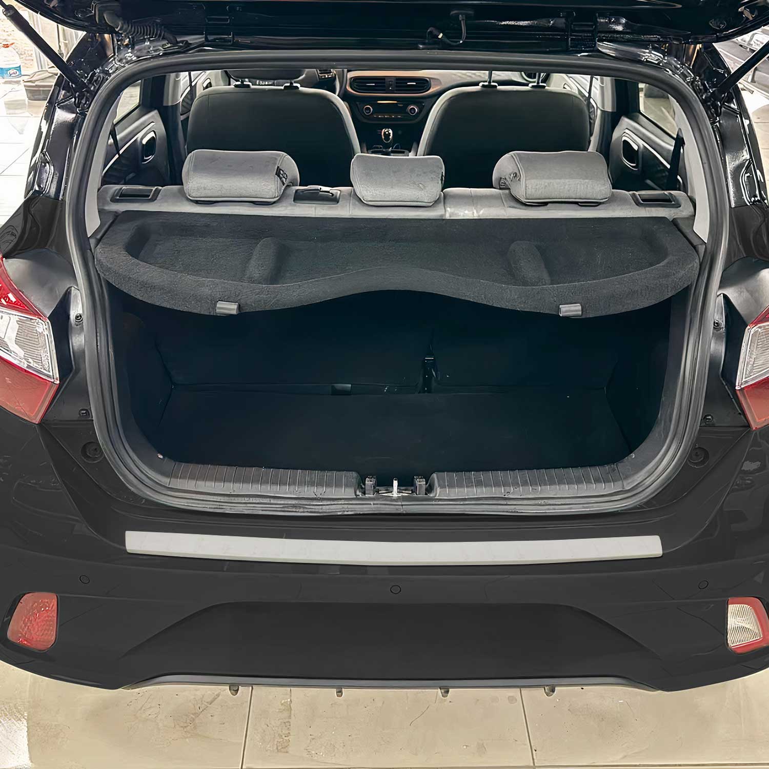 Protector de Parachoques Trasero para Hyundai i10 2020-2026 Acero cepillado