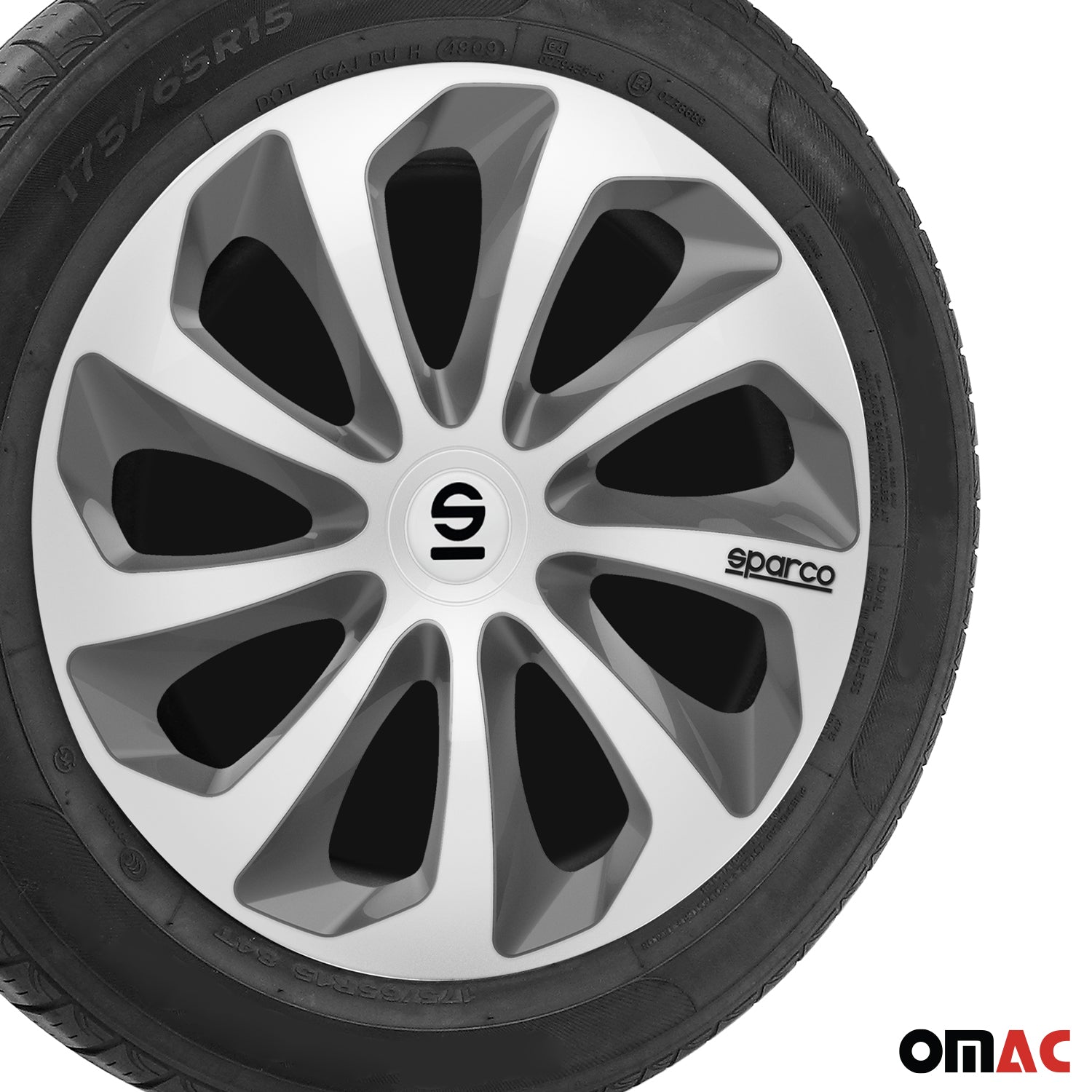 Sparco Sicilia Tapacubos 15 Pulgadas Universal Plata ABS Plástico
