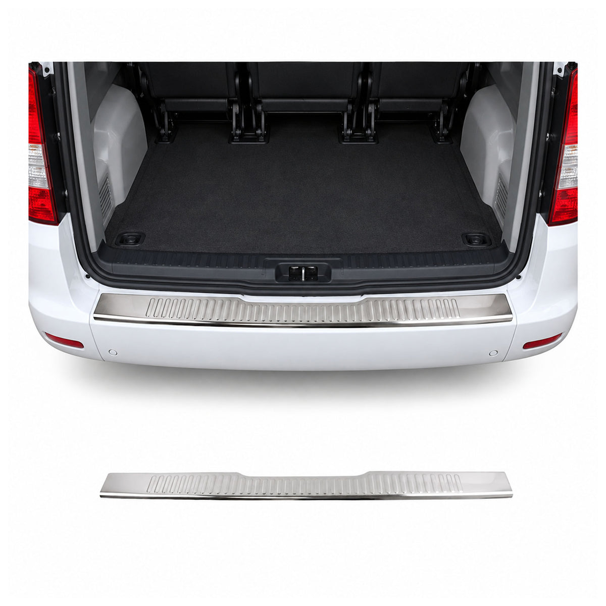 Protector Parachoques para Mercedes Vito W639 2003-2014 Plata Brillante Acero