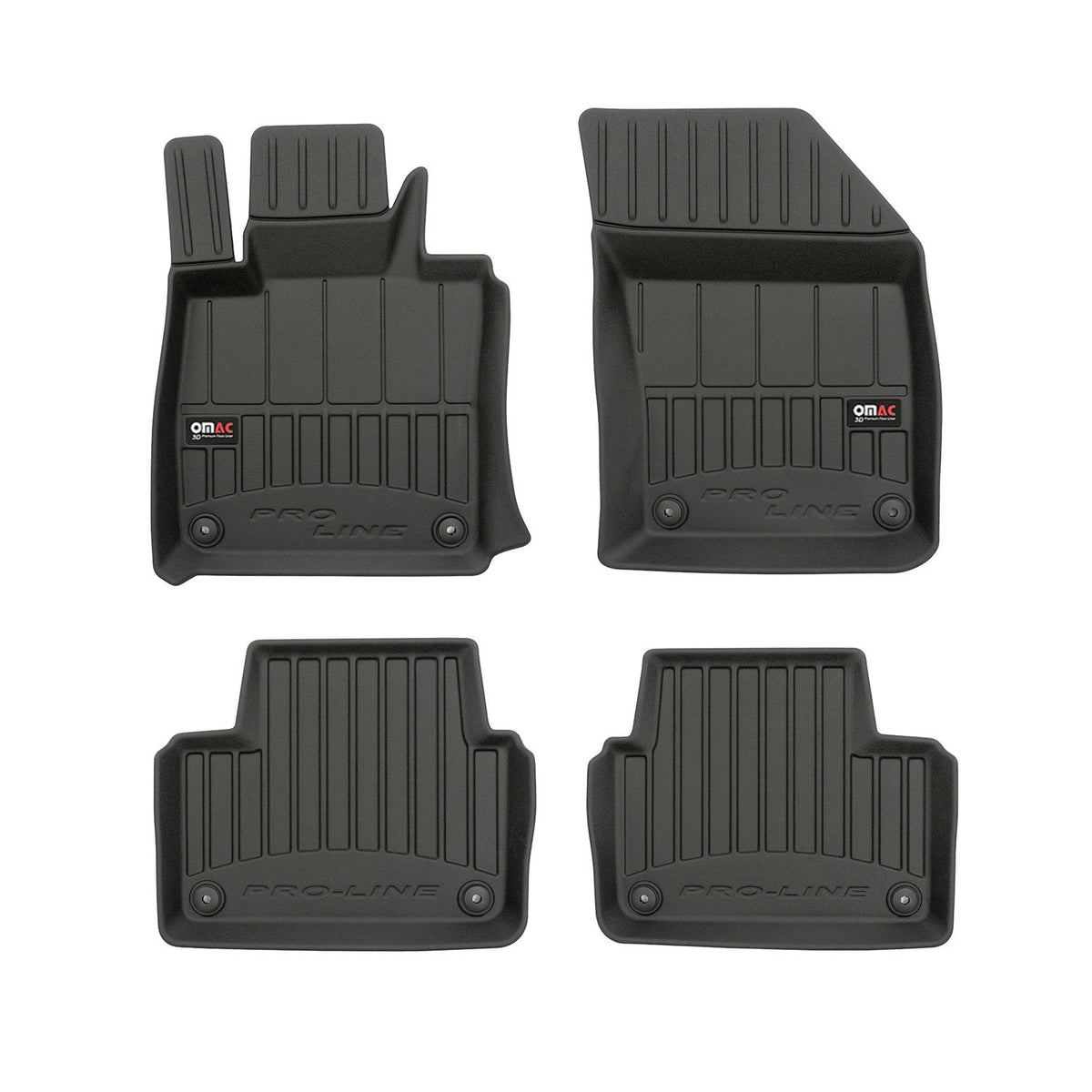 OMAC Premium Alfombrillas De Coche para Volvo V60 2018-2025 Negro TPE Goma 4Pza
