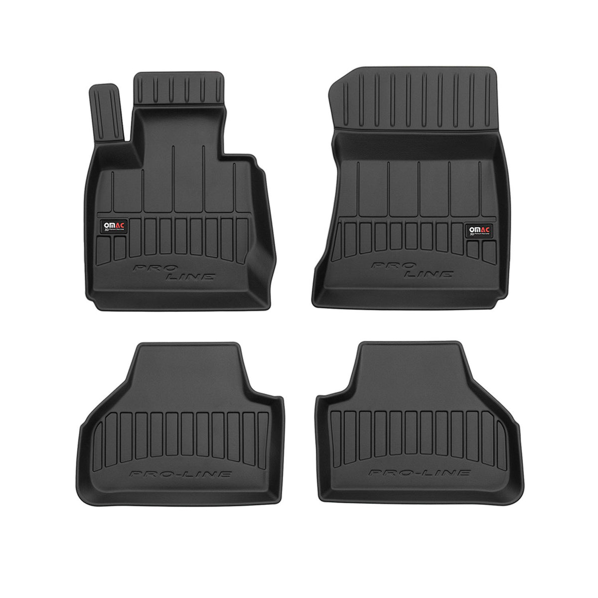 OMAC Premium Alfombrillas De Coche para BMW X4 F26 2014-2018 Negro TPE Goma 4Pza