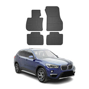 OMAC Alfombrillas De Coche para BMW X1 F48 2015-2022 Negro Goma TPE 4Pza