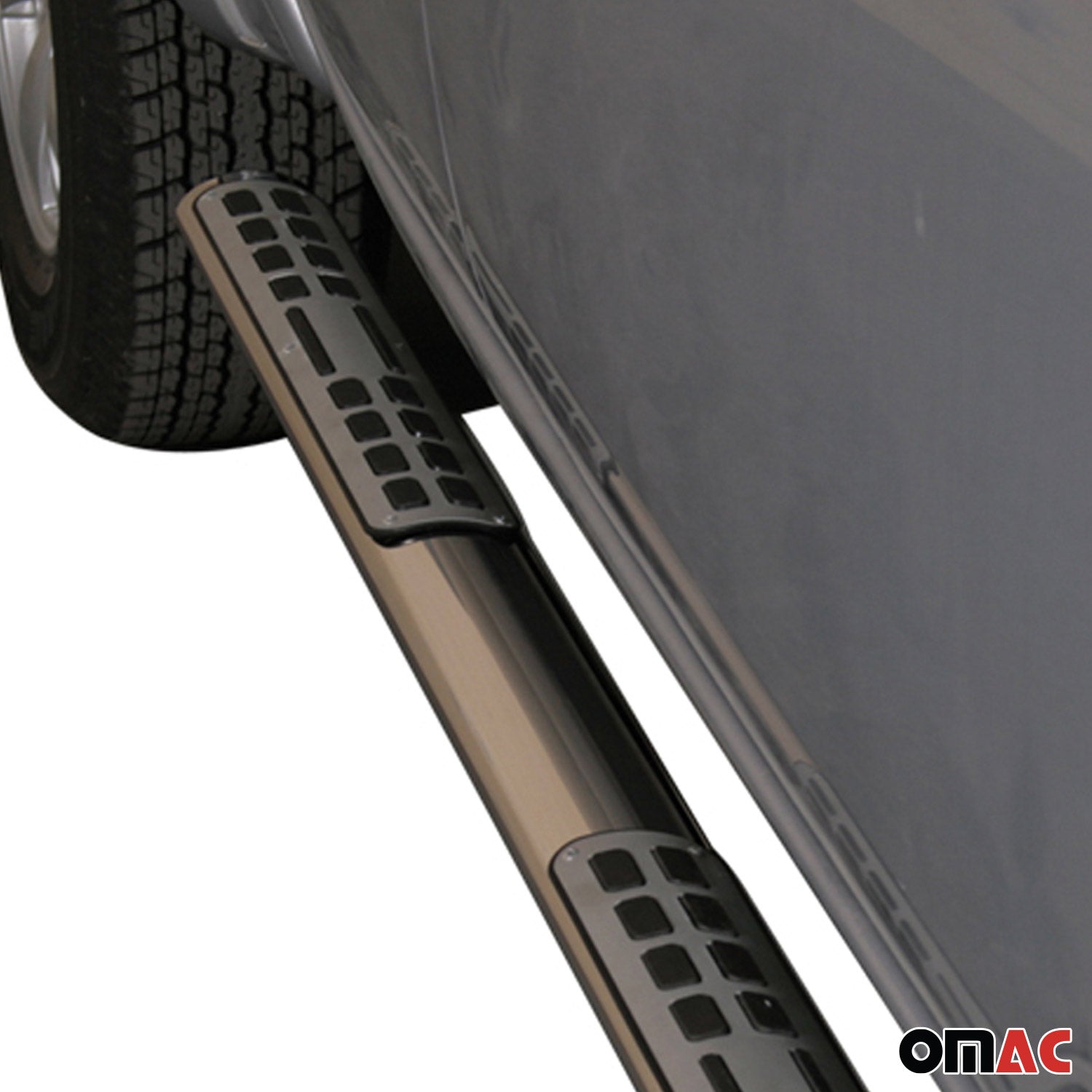 Estribos Barras Laterales para Mitsubishi L200 Double Cab 2010-2015 Plata Acero