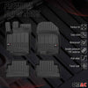 OMAC Premium Alfombrillas De Coche para Hyundai Kona 2017-2024 Negro TPE Goma 4x