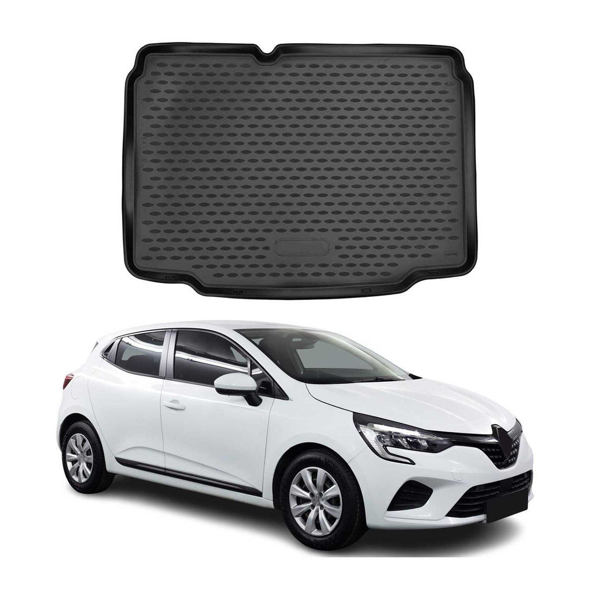 OMAC Bandeja Maletero Alfombrilla para Renault Clio 2019-2021 Negro Goma TPE
