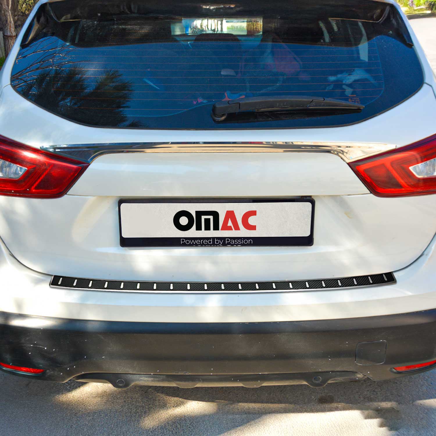 Protector Parachoques para Nissan Qashqai J11 2014-2017 Acabado Carbono Acero