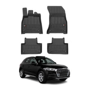 OMAC Premium Alfombrillas De Coche para Audi Q5 FY 2017-2024 Negro TPE Goma 4Pza