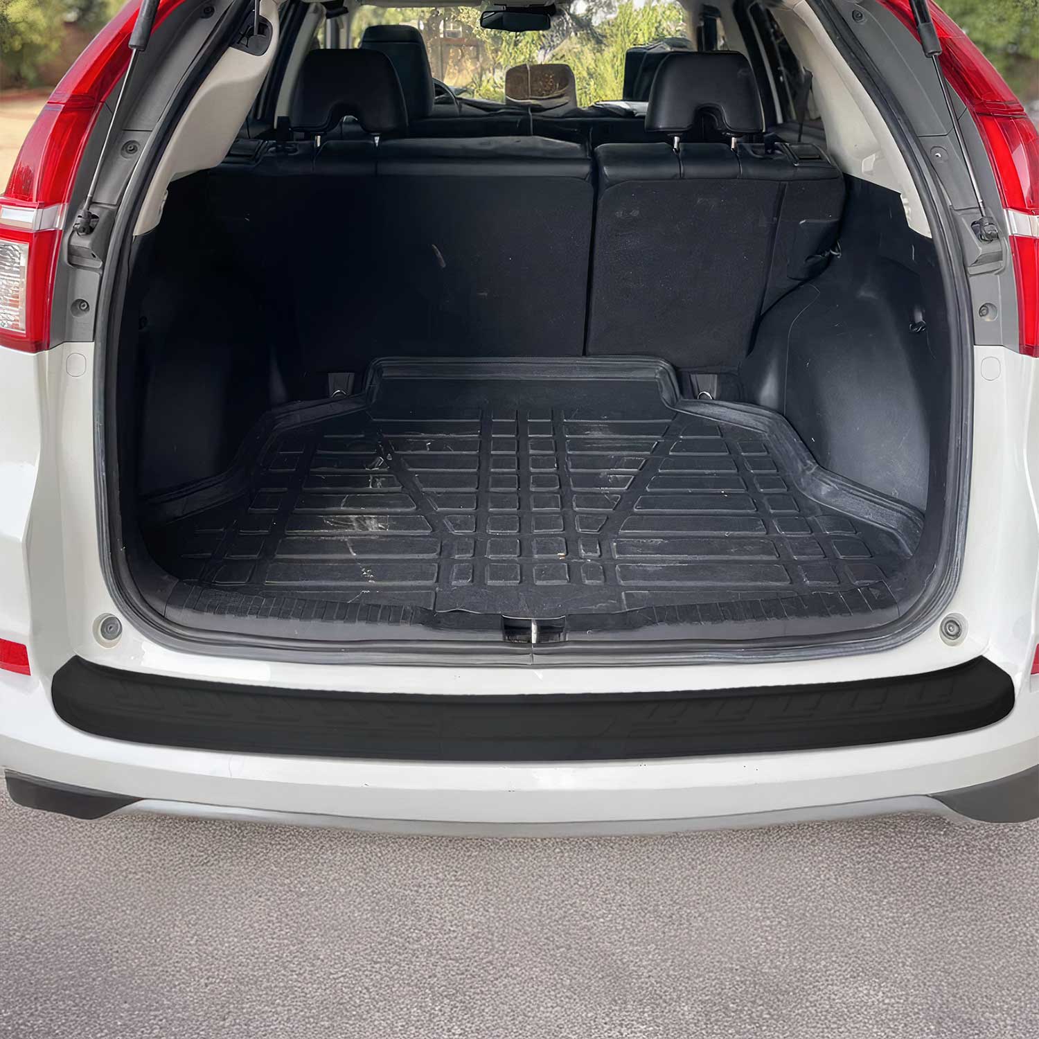 Protector de Parachoques Trasero para Honda CR-V 2012-2018 Negro Mate ABS 1Pza