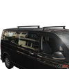 Rieles de Techo Coche para VW Caravelle T5 2003-2015 Negro Aluminio 2Pza