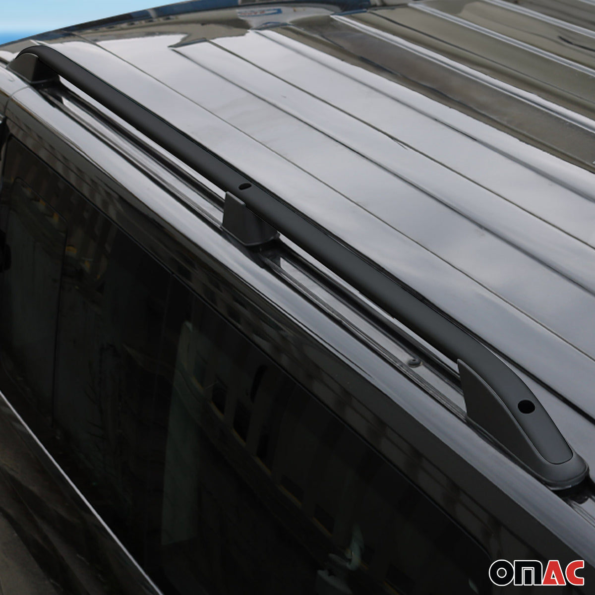 Rieles & Barras de Techo para VW Caddy 2003-2015 Corto Negro Aluminio 2Pza
