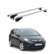 Menabo Barras de Techo Coche Baca para Opel Zafira C Tourer 2011-2019 Gris Alu