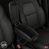 Negro Reposabrazos Consola para VW Caddy 2003-2020 Negro PU Cuero Plástico 1Pza