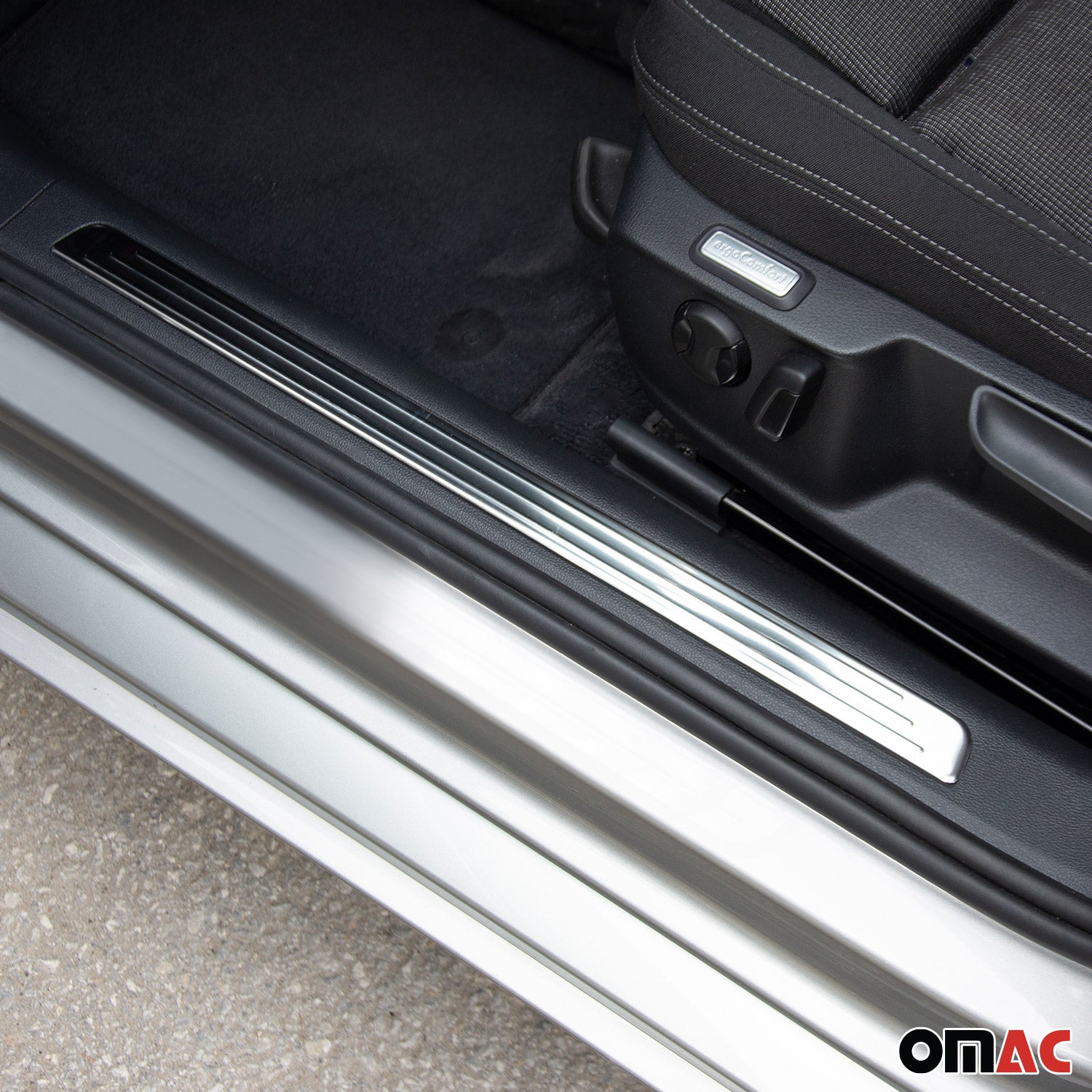 Interior Placa del coche Umbral Cubierta para VW Passat B8 2014-2025 Plata 4x