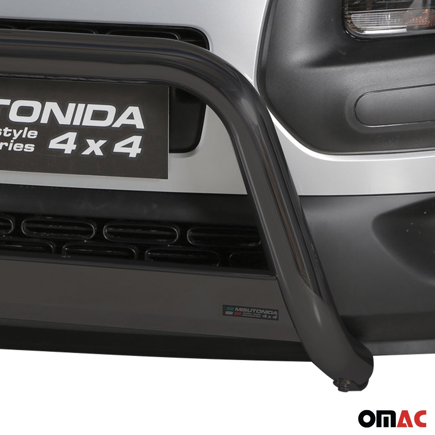 Bull Barra Frontal para Citroen C4 Cactus 2014-2020 Negro Brillante Acero 1Pza