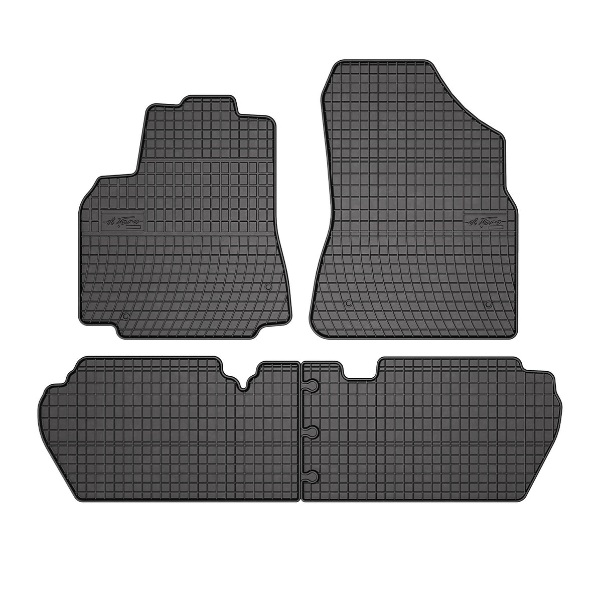 OMAC Alfombrillas De Coche para Citroen Berlingo 2008-2018 Negro Goma 4Pza