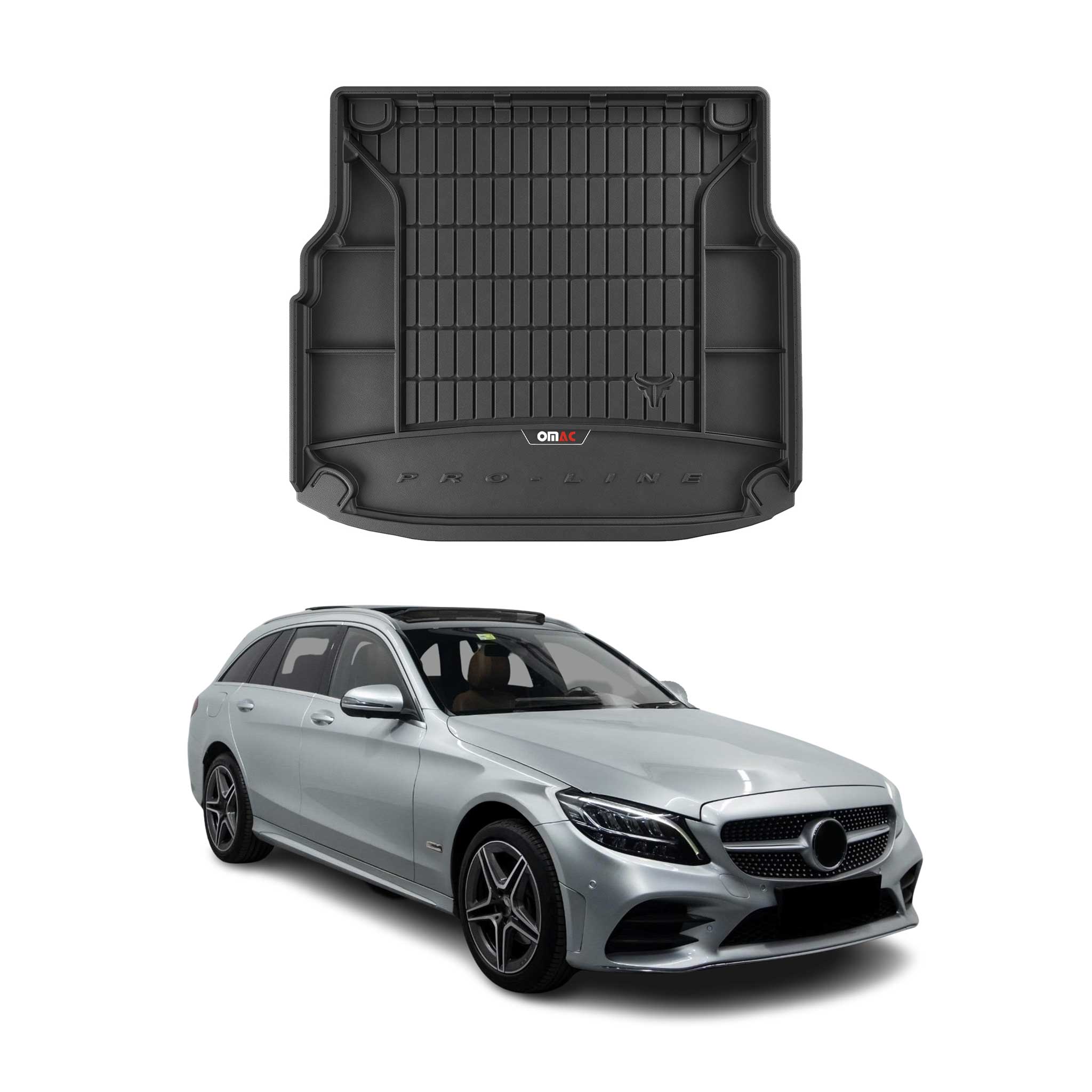 OMAC Premium Bandeja Maletero Alfombrilla para Mercedes C Class S205 2014-2025
