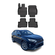 OMAC Premium Alfombrillas De Coche para Toyota RAV4 2018-2024 Hybrid TPE Goma 4x