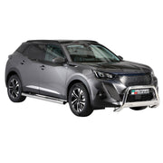 Bull Barra Frontal para Peugeot 2008 2020-2025 Plata Brillante Acero 1Pza
