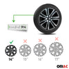 Sparco Palermo Tapacubos 14 Pulgadas Universal Negro Plata ABS Plástico