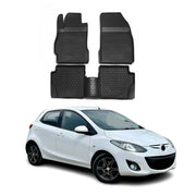 OMAC Alfombrillas De Coche para Mazda 2007-2015 Negro Goma 4Pza