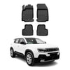 OMAC Premium Alfombrillas De Coche para Jeep Avenger 2023-2025 Negro TPE Goma 3x