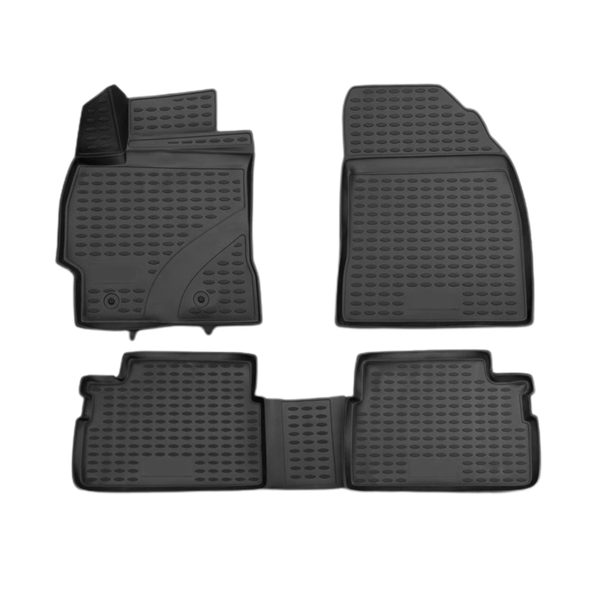 OMAC Alfombrillas De Coche para Toyota Corolla 2013-2016 Negro Goma TPE 4Pza