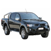 Bull Barra Frontal para Mitsubishi L200 2006-2009 Negro Brillante Acero