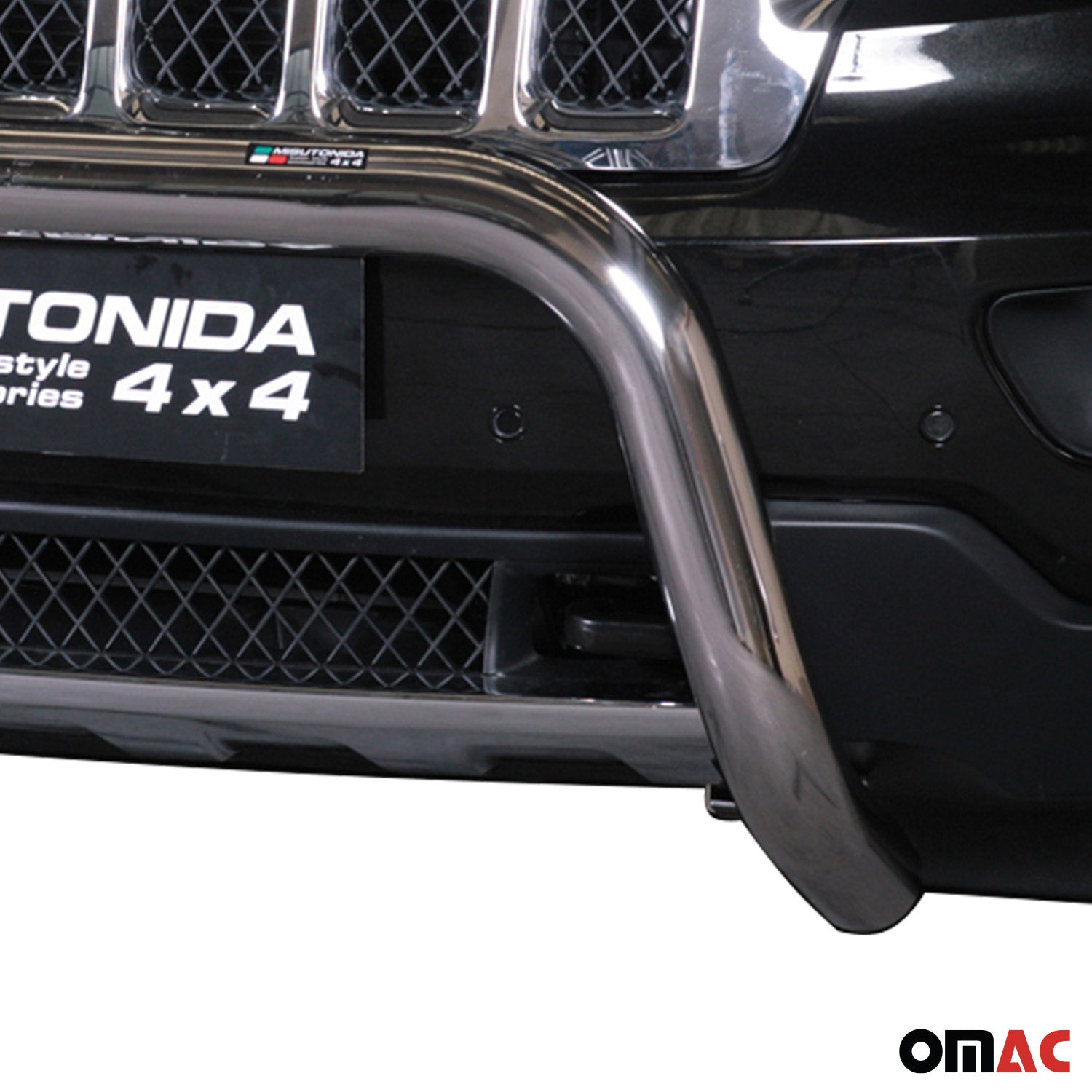 Bull Barra Frontal para Jeep Grand Cherokee 2010-2013 Plata Brillante Acero
