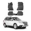 OMAC Alfombrillas De Coche para Subaru Forester 2.5 XT 2008-2013 Negro Goma 4Pza