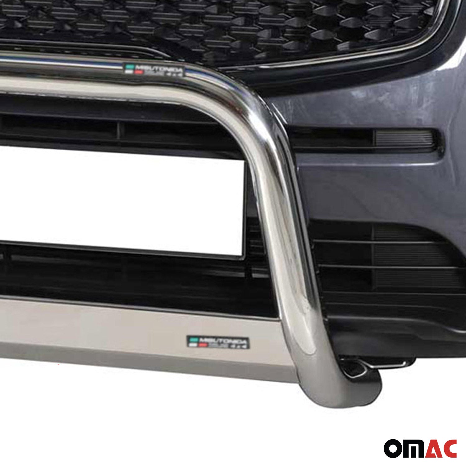 Bull Barra Frontal para Kia Sportage 2016-2018 Plata Brillante Acero