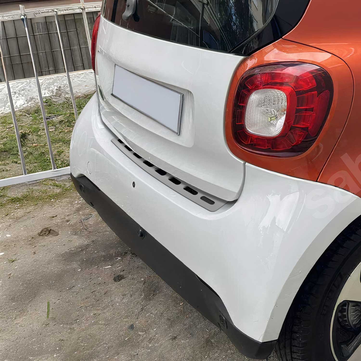 Protector Parachoques para Smart ForTwo 2015-2025 Plata Brillante Acero