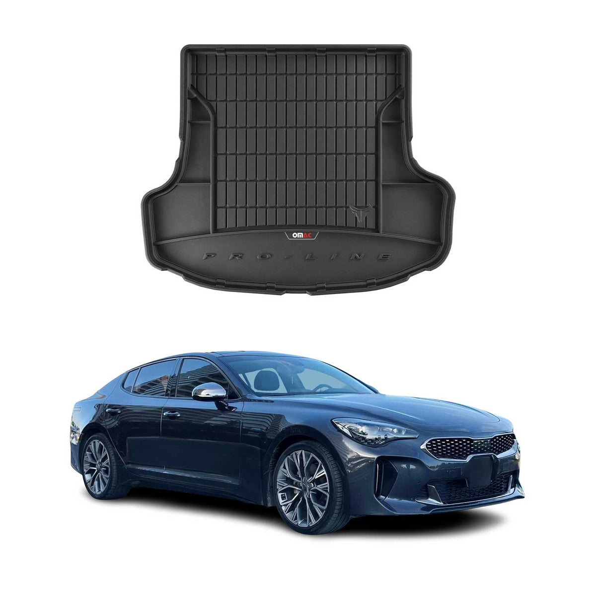 OMAC Premium Bandeja Maletero Alfombrilla para Kia Stinger Liftback 2017-2025