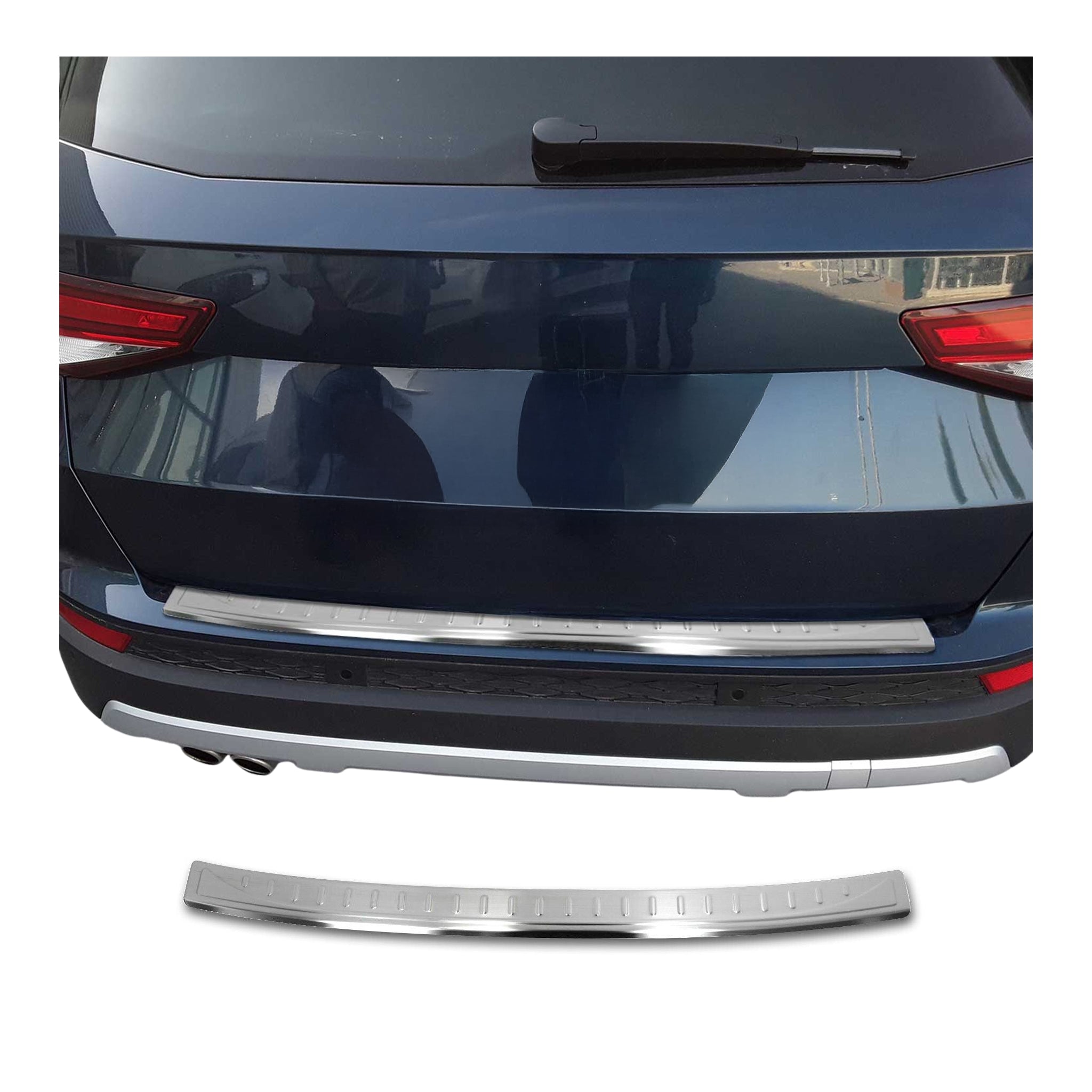 Protector de Parachoques Trasero para Seat Ateca 2016-2026 Acero cepillado