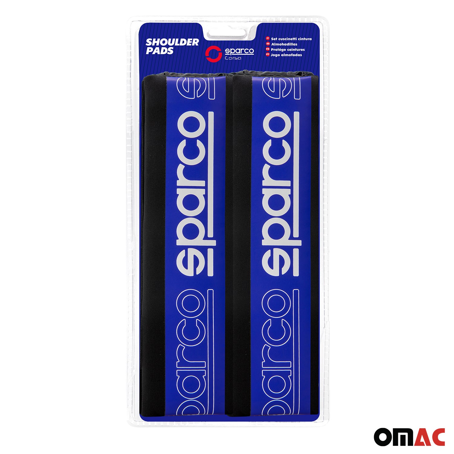 Sparco Para cinturón de Seguridad de coche Universal Negro Azul Poliéster