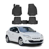 OMAC Alfombrillas De Coche para Renault Megane 2010-2016 Negro Goma TPE 4Pza