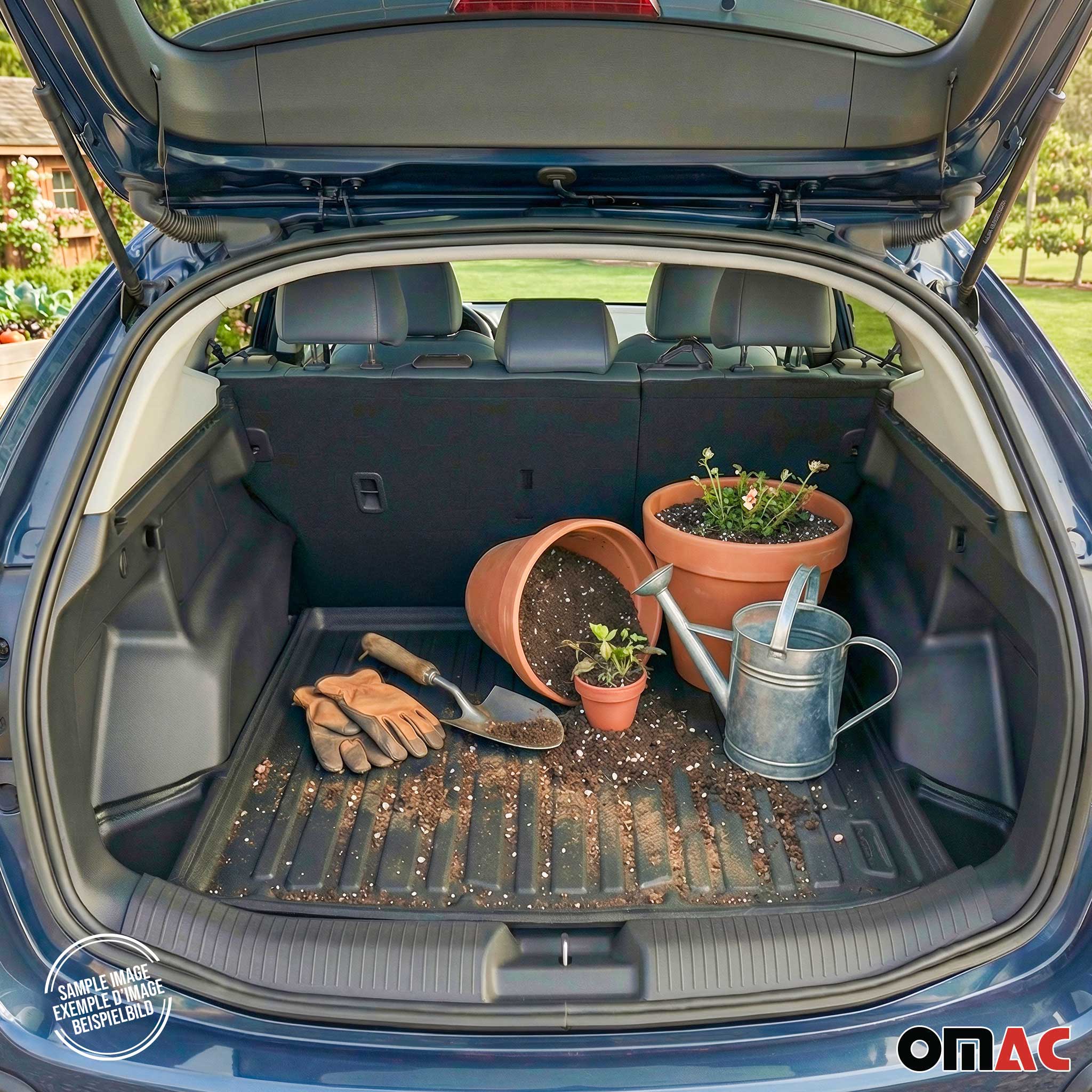 OMAC Bandeja Maletero Alfombrilla para Audi Q3 2018-2025 Negro Goma TPE 1Pza