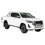 Bull Barra Frontal para Toyota Hilux 2021-2026 Plata Brillante Acero 1Pza