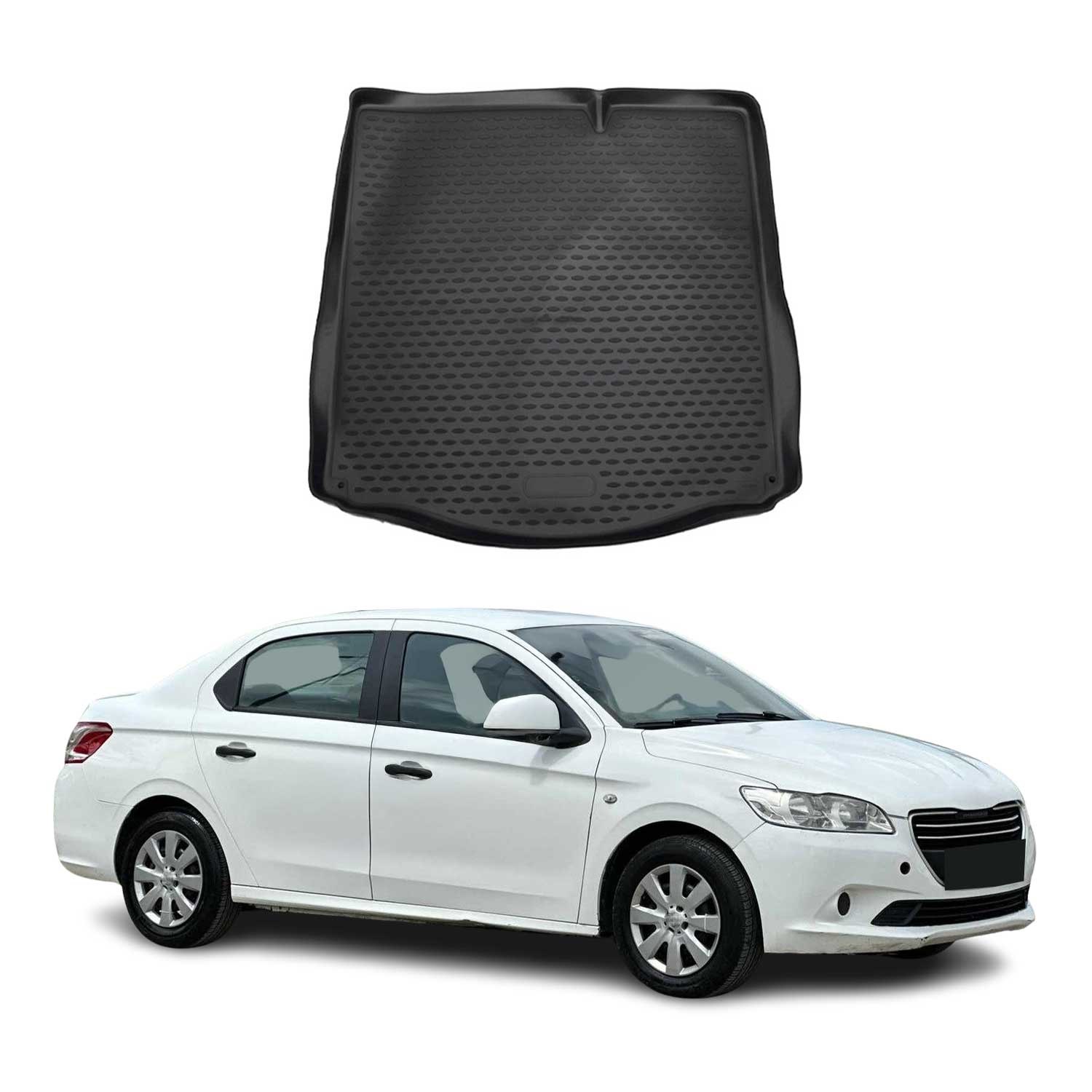 OMAC Bandeja Maletero Alfombrilla para Peugeot 301 2013-2020 Negro Goma TPE 1Pza