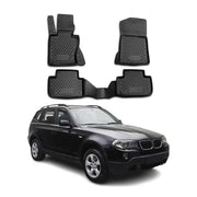 OMAC Alfombrillas De Coche para BMW X3 E83 2003-2010 Negro Goma TPE 4Pza