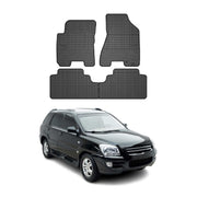 OMAC Alfombrillas De Coche para Kia Sportage 2004-2010 Negro Goma 4Pza