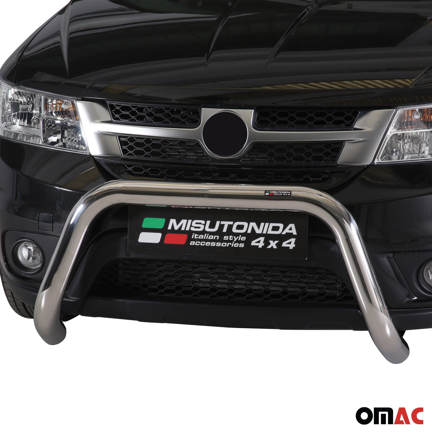 Bull Barra Frontal para Fiat Freemont 2011-2016 Plata Brillante Acero 1Pza