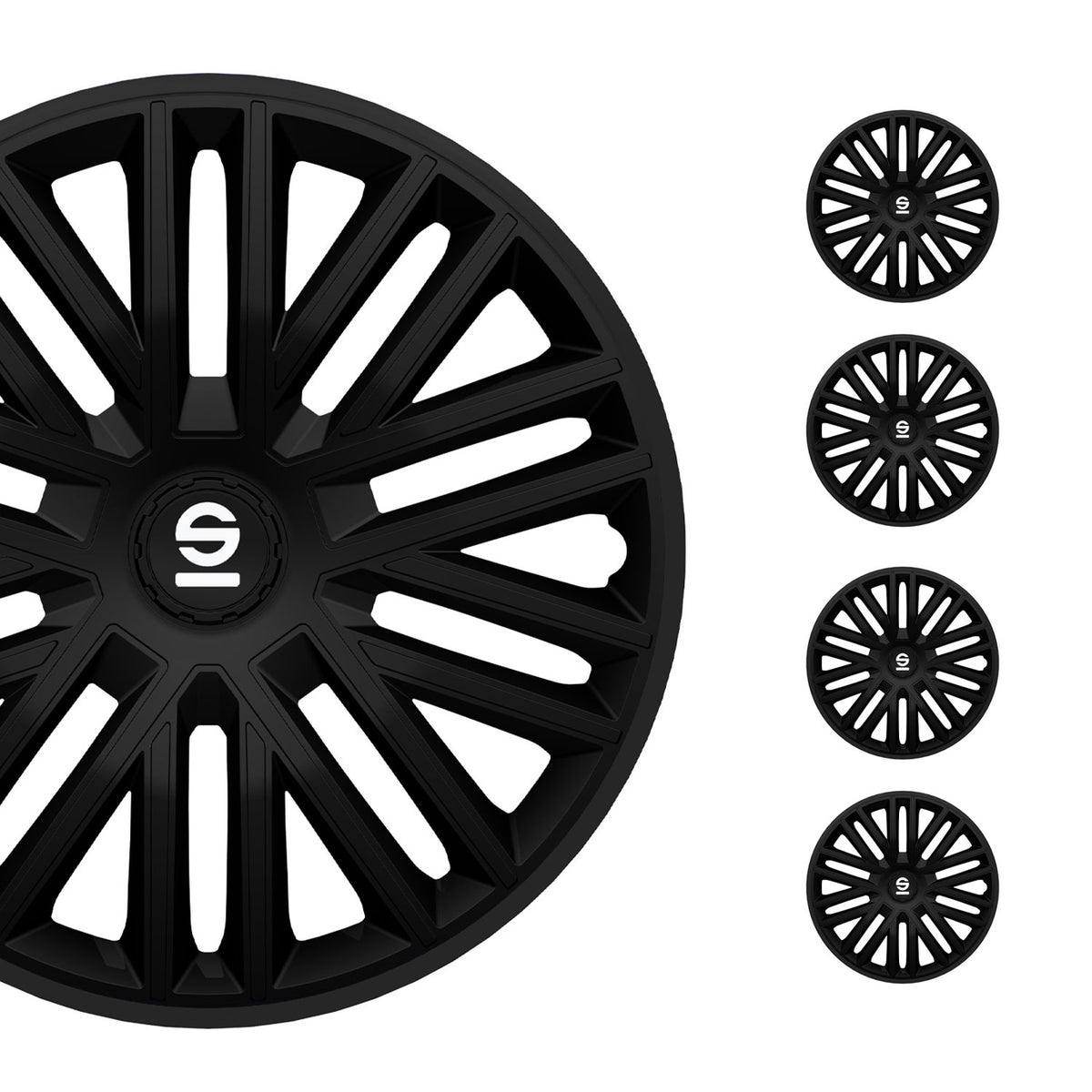 Sparco Bergamo Tapacubos 14 Pulgadas Universal Negro ABS Plástico