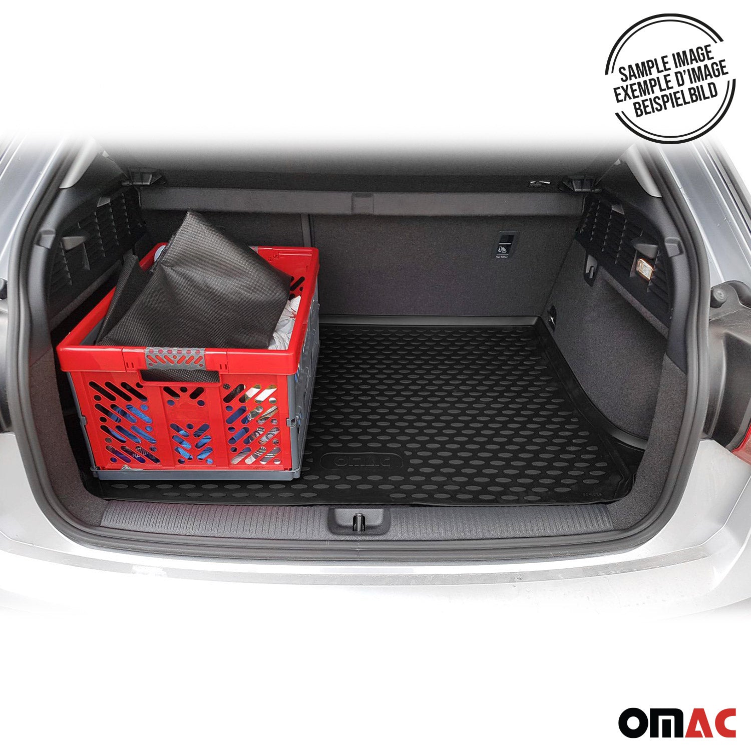 OMAC Bandeja Maletero Alfombrilla para Kia Sportage 2023-2026 Negro Goma TPE