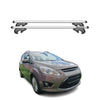 Menabo Barras Techo Coche Barra para Ford C-Max 7 2010-2015 Gris Aluminio 2Pza