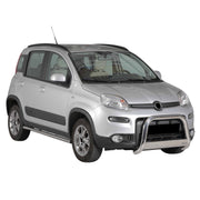 Bull Barra Frontal para Fiat Panda 4 2012-2022 Plata Brillante Acero 1Pza