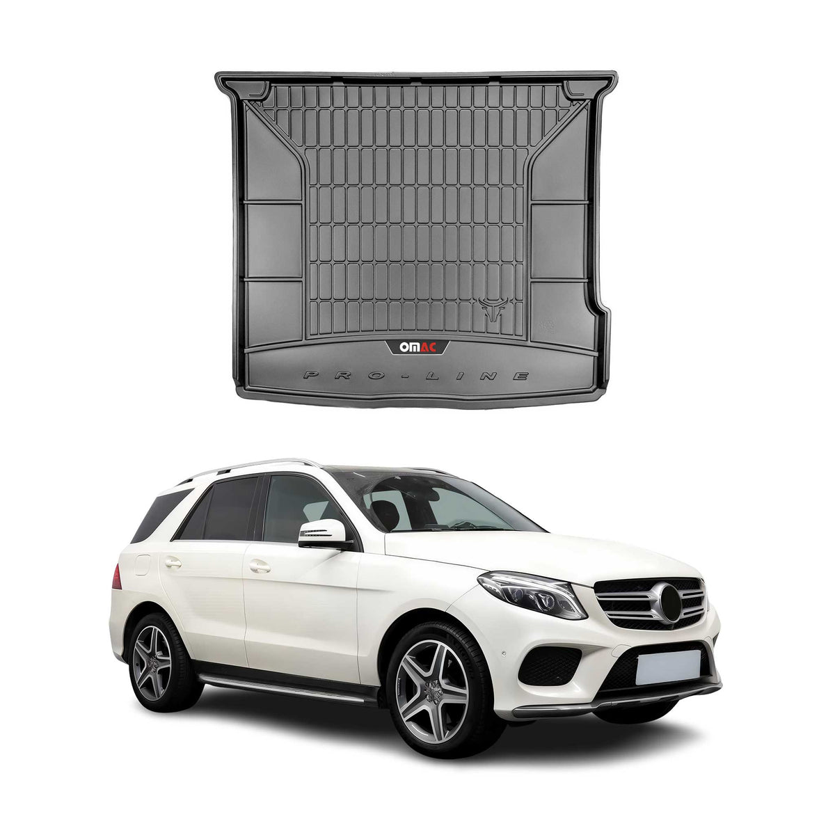 OMAC Premium Bandeja Maletero Alfombrilla para Mercedes GLE 2015-2018 Negro