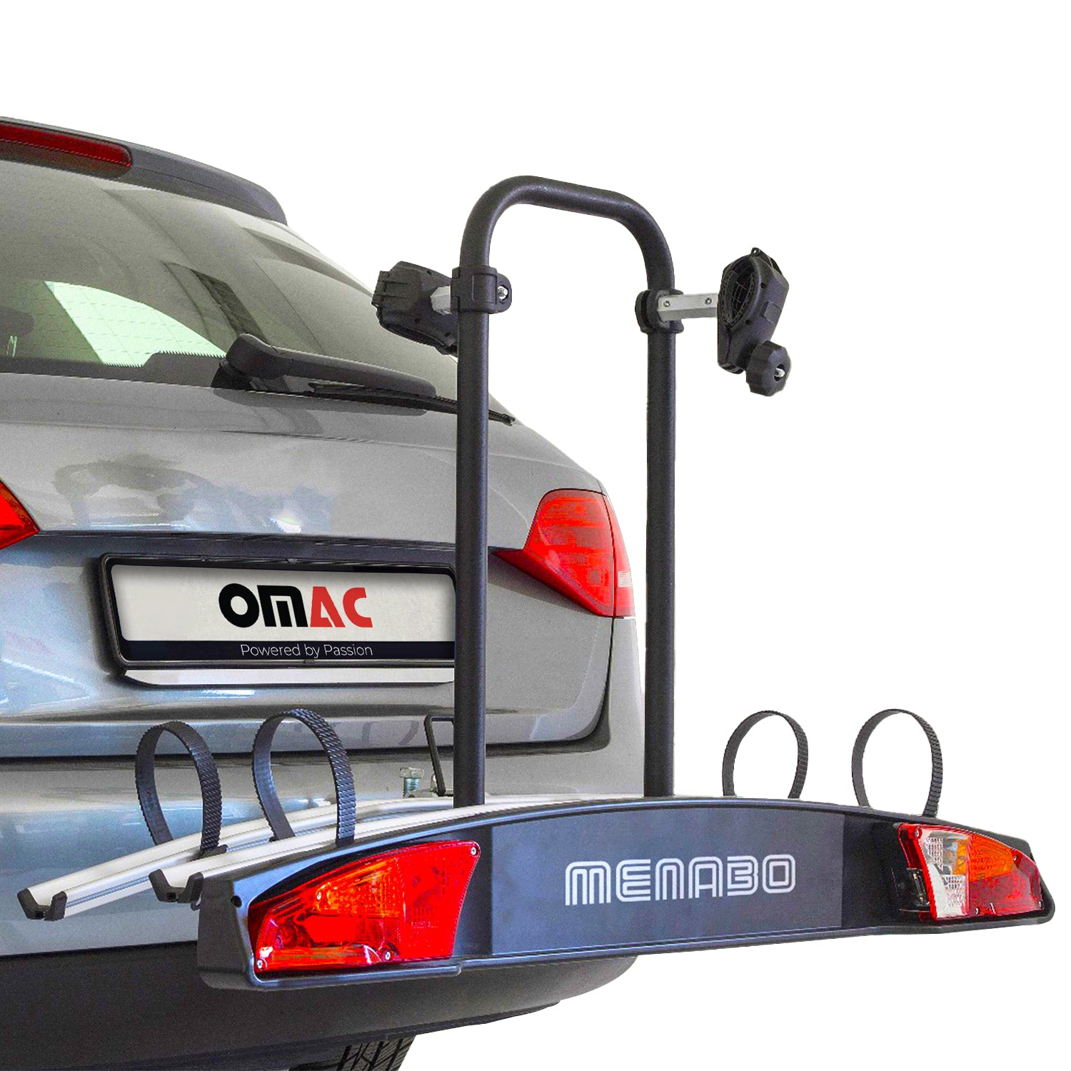 Menabo Merak S Portabicicletas de remolque trasera Bicicletas para Universal