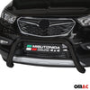 Bull Barra Frontal para Opel Mokka X 2016-2019 Negro Brillante Acero